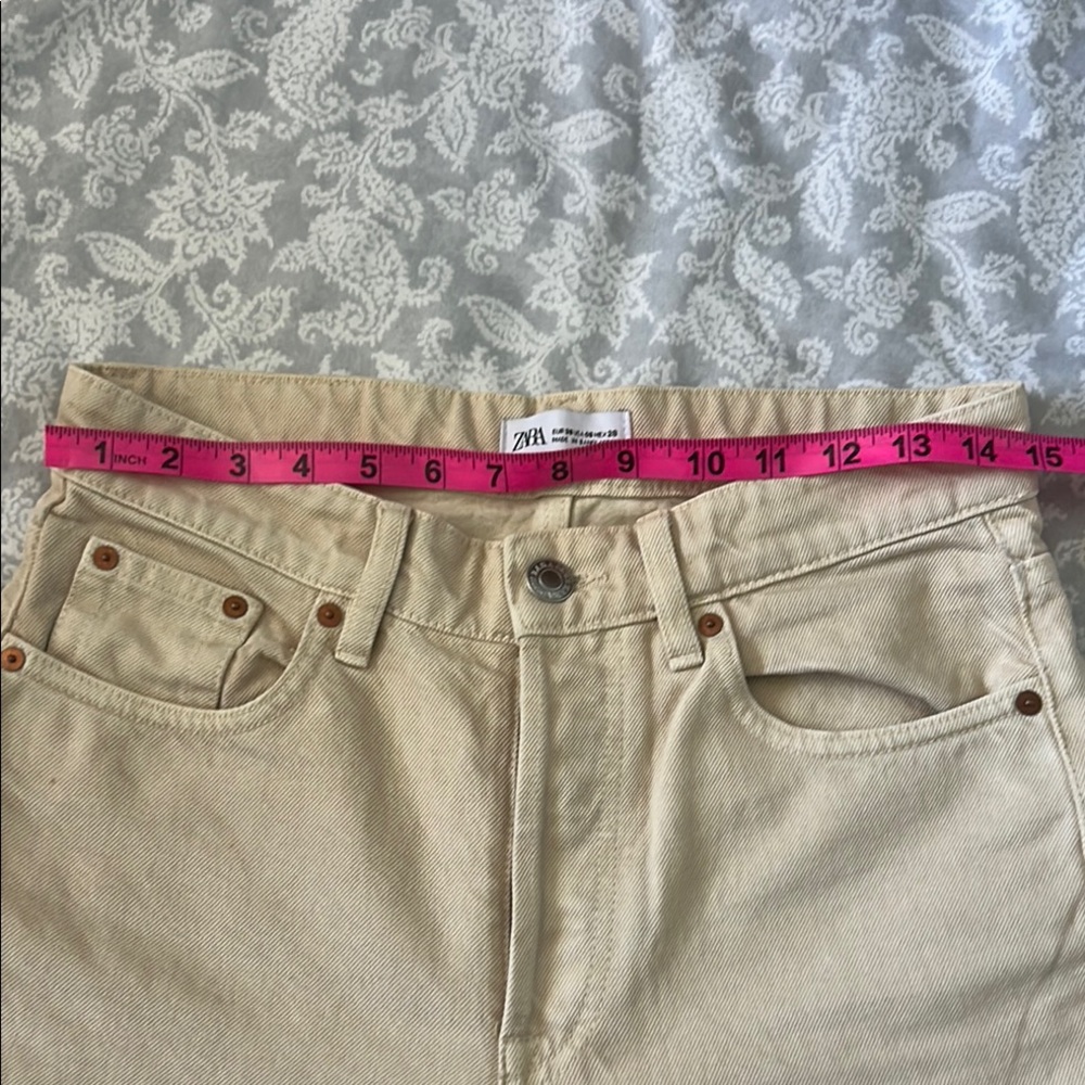 Zara woman Beige Straight Jeans - Picture 8 of 12